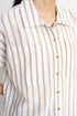 The White & Brown Oversized Striped Shirt