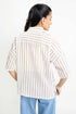 The White & Brown Oversized Striped Shirt