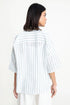 The Blue & White Oversized Striped Shirt