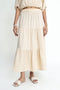 The Beige Tier Seersucker Skirt