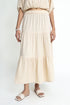 The Beige Tier Seersucker Skirt