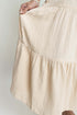 The Beige Tier Seersucker Skirt