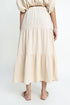The Beige Tier Seersucker Skirt