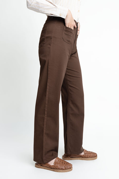 The Brown Straight Fit Pants