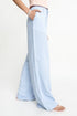 The Ice Blue Wide Leg Linen Trousers