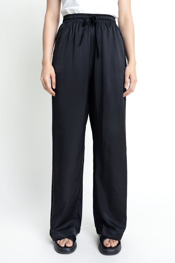 The Black Straight Fit Pull Up Trousers