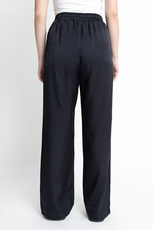 The Black Straight Fit Pull Up Trousers