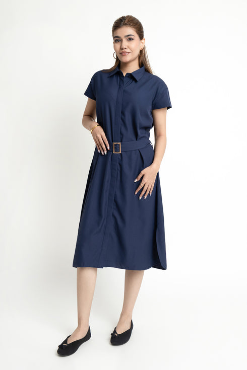 The Navy Shirt Dress