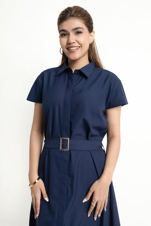 The Navy Shirt Dress
