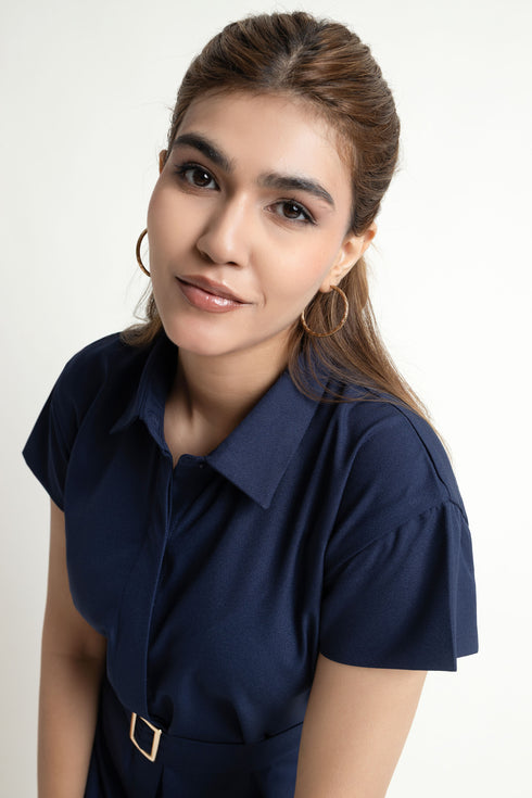 The Navy Shirt Dress