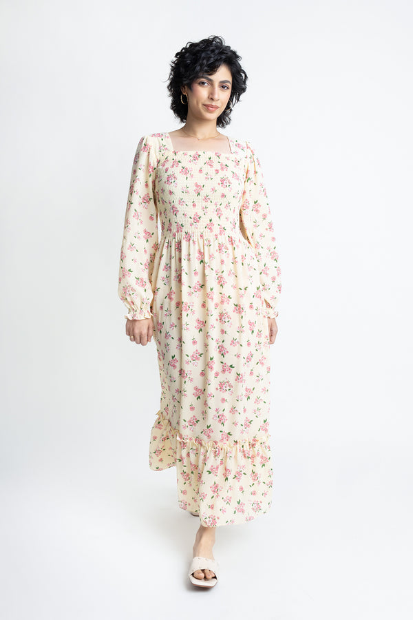 The Floral Smoking Dress