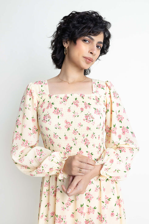 The Floral Smoking Dress