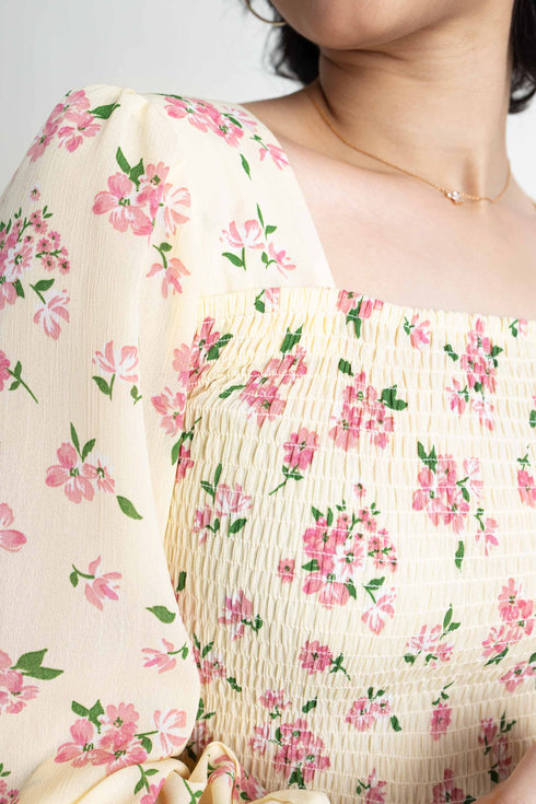 The Floral Smoking Dress