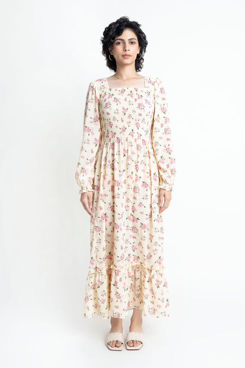 The Floral Smoking Dress