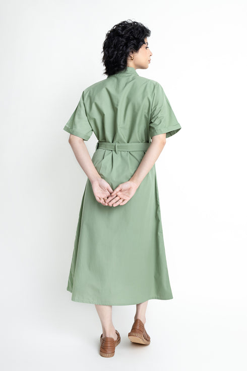 The Olive Kimono Dress