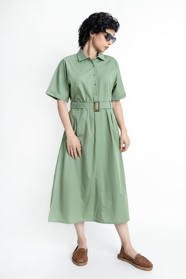 The Olive Kimono Dress