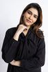 The Black Neck Tie Blouse