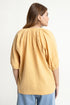 The Mustard Flowy Seersucker Blouse