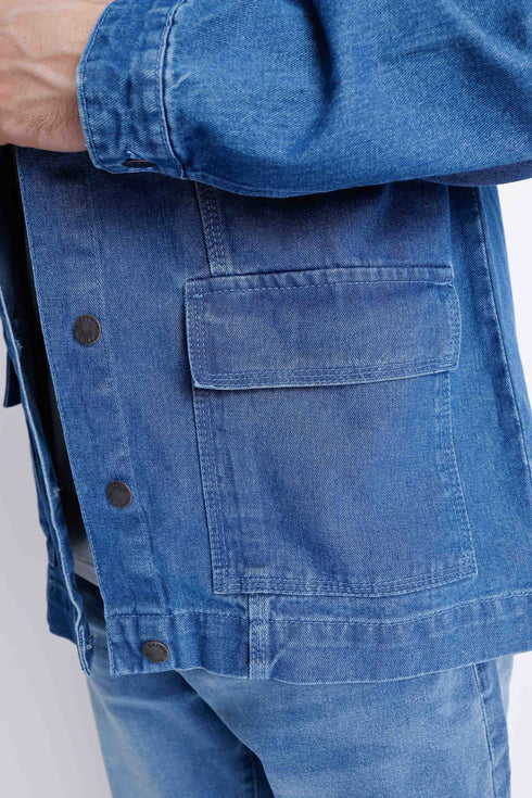 The Dark-Wash Oversized Denim Jacket