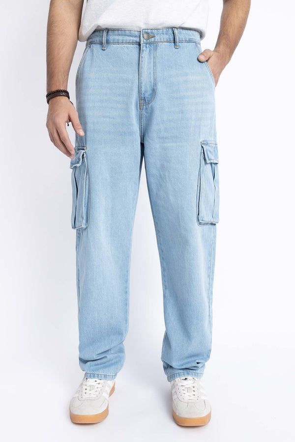 The Light Wash Cargo Jeans
