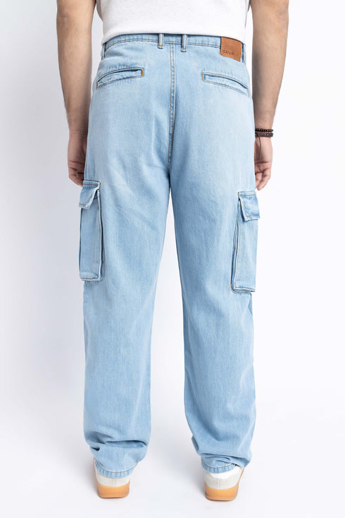The Light Wash Cargo Jeans