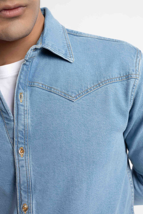 The Light Wash Relaxed Fit Denim Shirt
