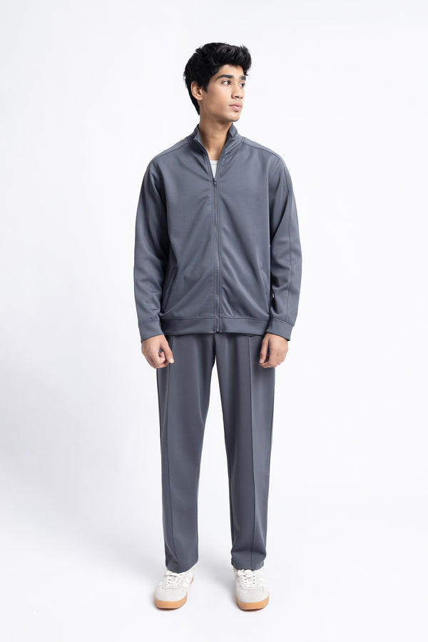 The Grey Scuba Mock Neck Hoodie