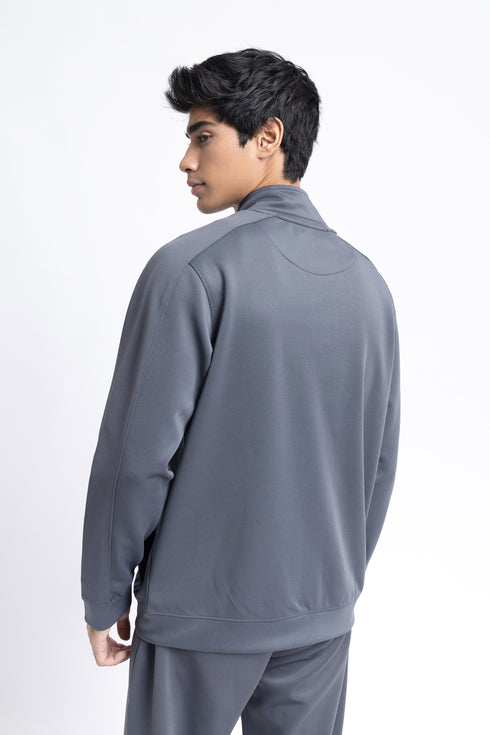 The Grey Scuba Mock Neck Hoodie