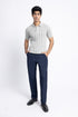The Grey Jacquard Knit Polo