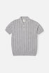 The Grey Jacquard Knit Polo