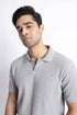 The Grey Waffle Knit Polo