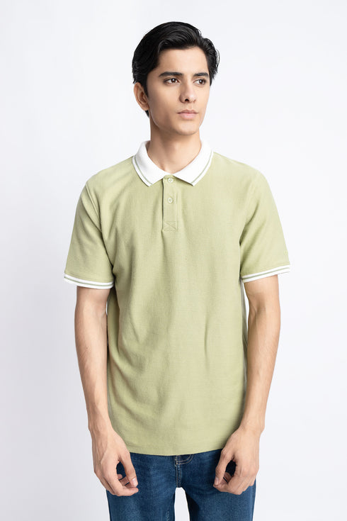 The Herringbone Jacquard Polo