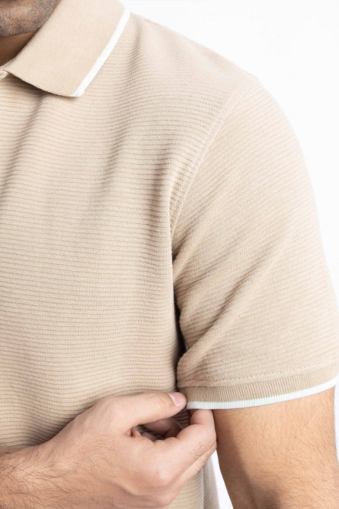The Khaki Zipper Polo