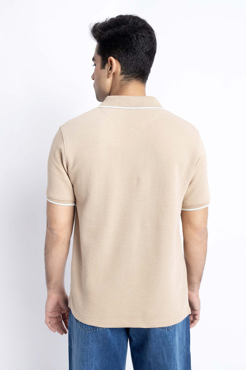 The Khaki Zipper Polo