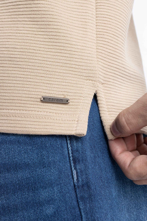 The Khaki Zipper Polo