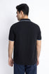 The Black Waffle Knit Polo