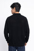The Black Waffle Knit Polo