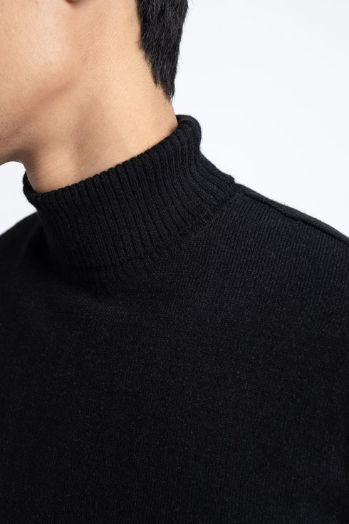 The Black Regular Fit Turtleneck Sweater