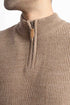 The Brown Half Zipper Mock Neck