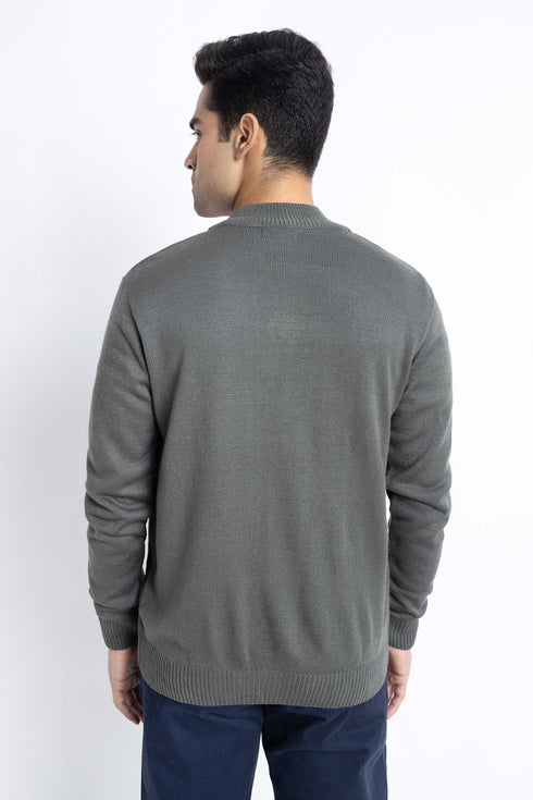 The Olive Grey Mock Neck