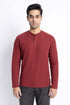 The Maroon Regular Fit Henley