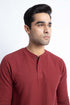 The Maroon Regular Fit Henley