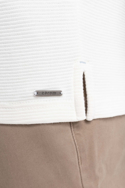 The White Zipper Polo