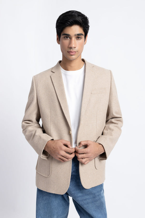 The Beige Regular Fit Blazer
