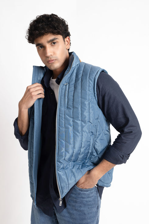 The Blue Regular Fit Gilet