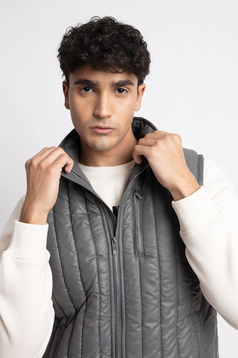 The Grey Regular Fit Gilet