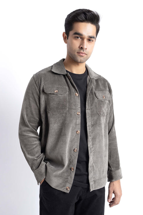 The Grey Corduroy Shacket