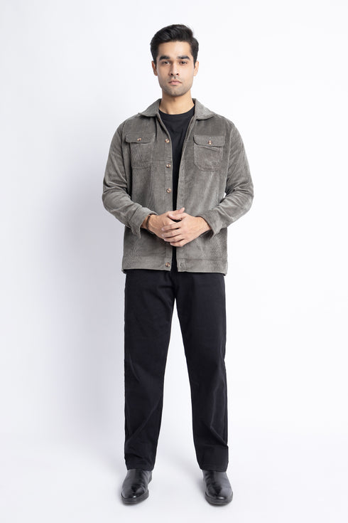 The Grey Corduroy Shacket