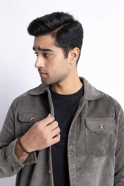 The Grey Corduroy Shacket