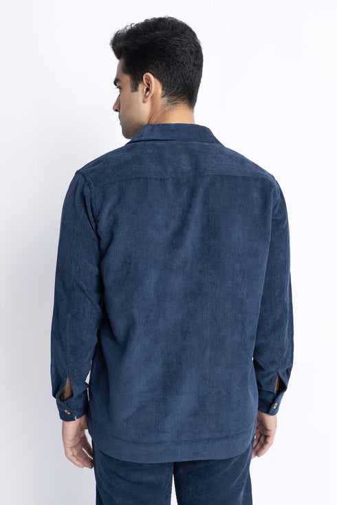 The Navy Corduroy Shacket